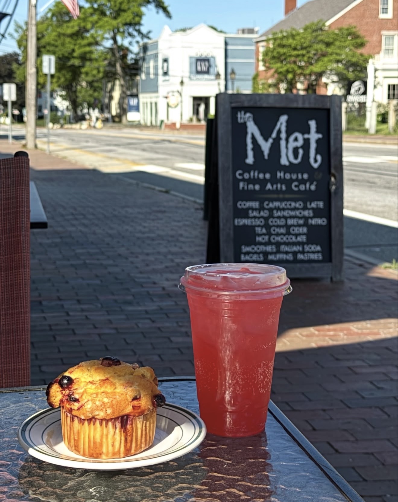 A specialty drink at the Freeport café